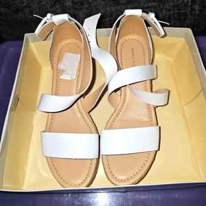 Marc Fisher Cream Strappy Sandals